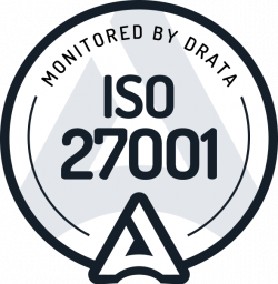 iso27001-monitored by drata logo light version