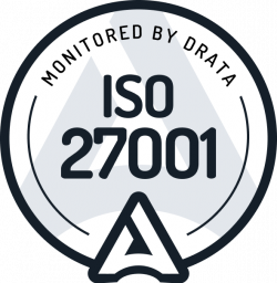 iso27001-monitored by drata logo light version iso27001-monitored by drata logo light version